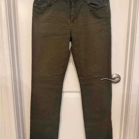 Seven Mens Olive Green Jeans 34x32 - Picture 1 of 5